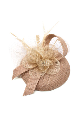 Floral Motif Feathers and Tulle Fascinator - Image 2