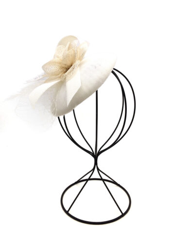 Floral Motif Feathers and Tulle Fascinator - Image 9