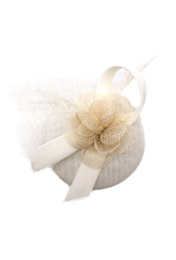 Floral Motif Feathers and Tulle Fascinator - Image 3
