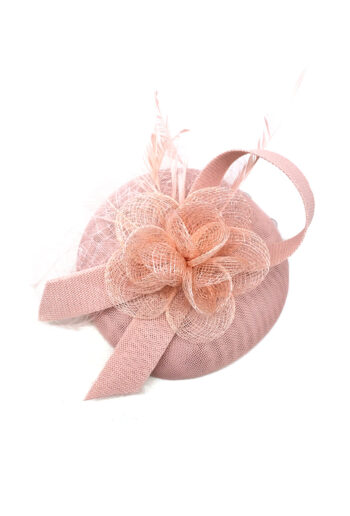 Floral Motif Feathers and Tulle Fascinator