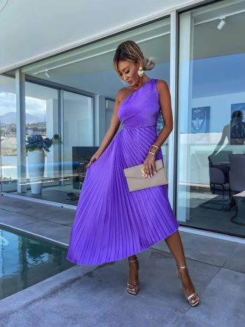 Tina Pleated One Shoulder - Image 3