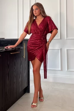Deena Corsage Sequin Mini