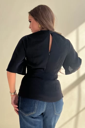 Winona Wrap Tie Detail Top - Image 4