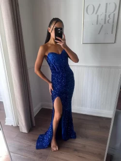 Sara Sequin Bodice Gown