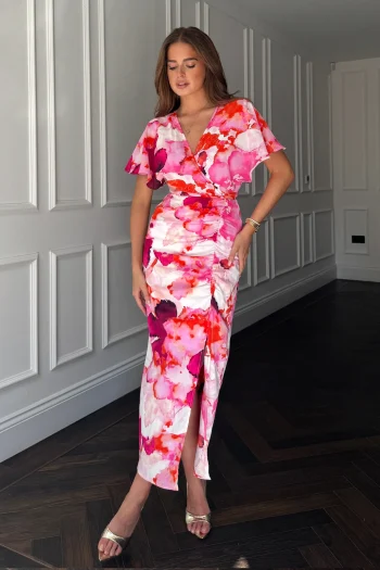 Priscilla Wrap Over Ruched