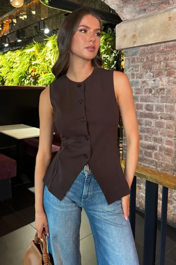Coco Button Front Waistcoat - Image 2