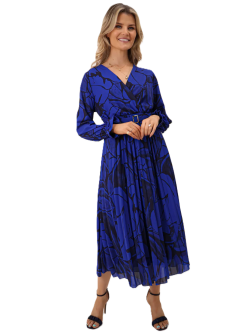 Positano Belted Pleated Midi