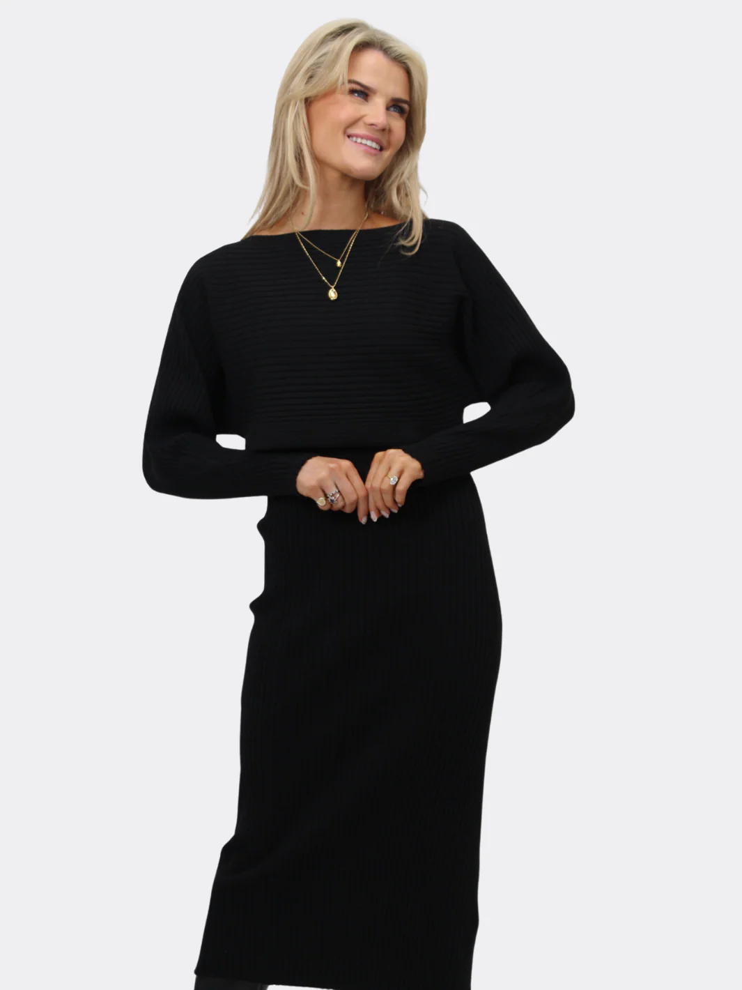 Amelia Ribbed Knit Dress - Image 3