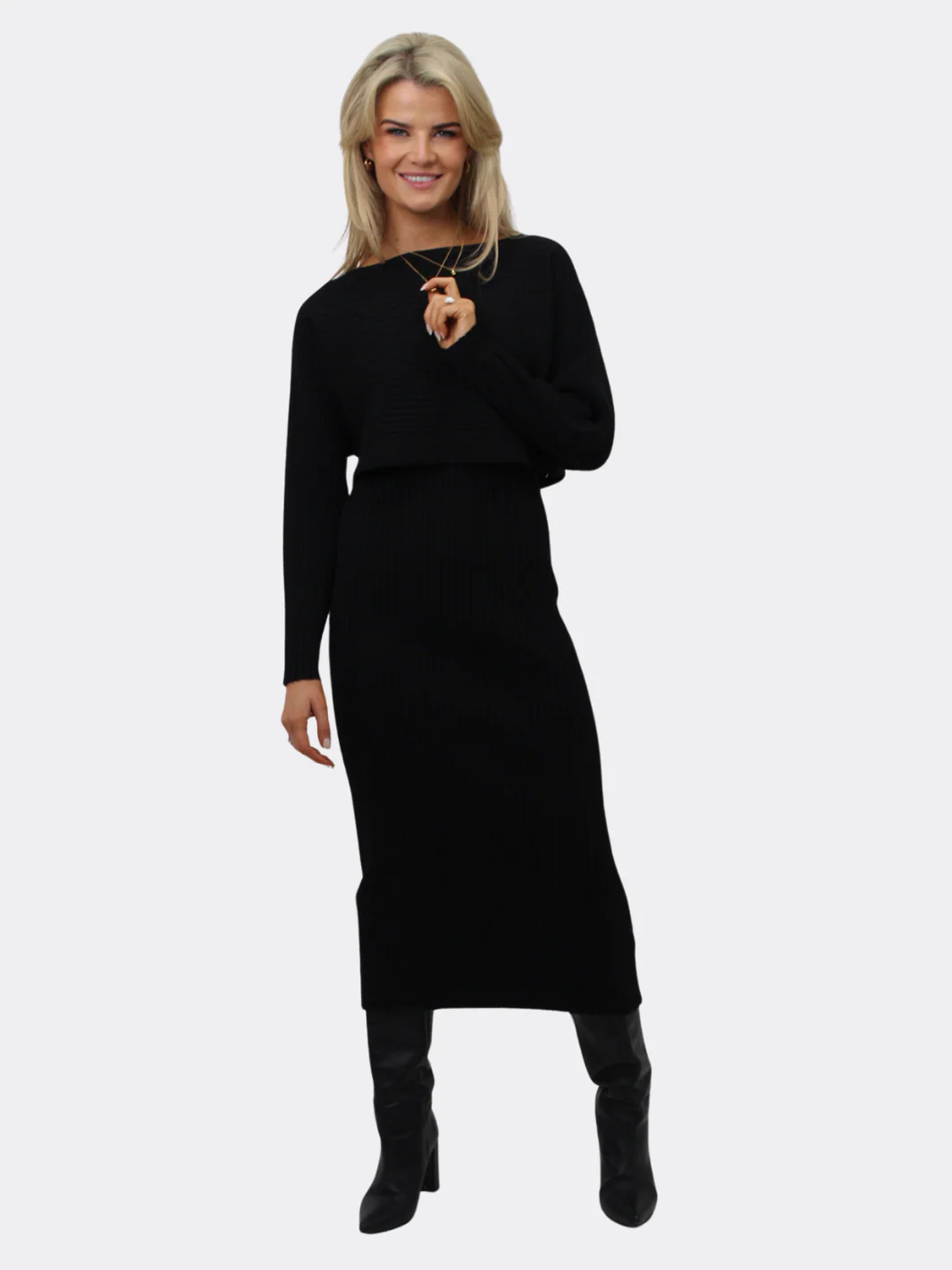 Amelia Ribbed Knit Dress - Image 6