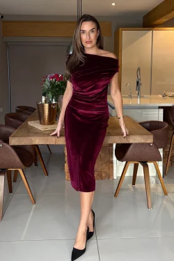 Ariana Asymmetric Velvet