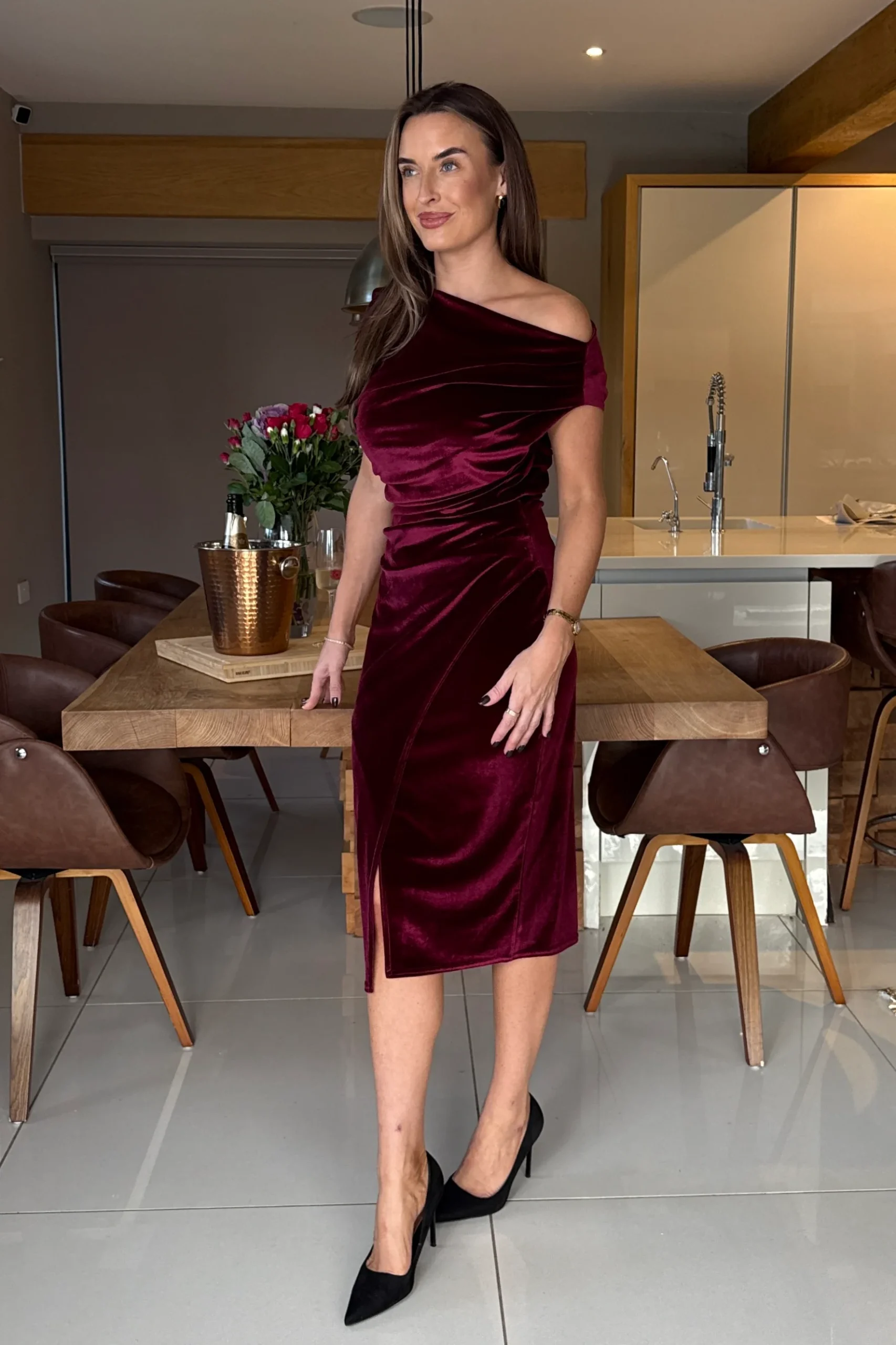 Ariana Asymmetric Velvet - Image 2